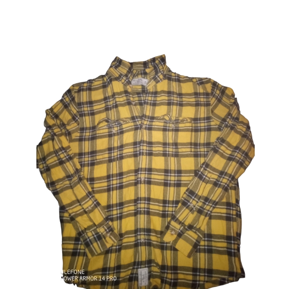Abercrombie And Fitch Flannel yellow black
